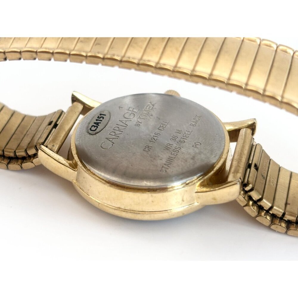 Carriage by Timex C3A151 BACK LIT! Gold Toned Vintage Wristwatch - 28mm - WORKS! - Picture 6 of 13
